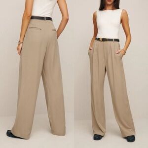 REFORMATION Mason Pants in Mushroom